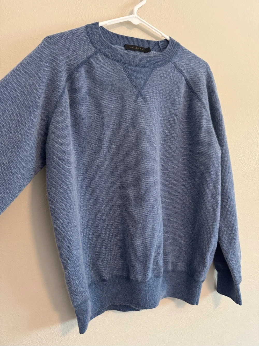 J. Hilburn Men’s Wool and Cashmere Blend Crewneck Sweater